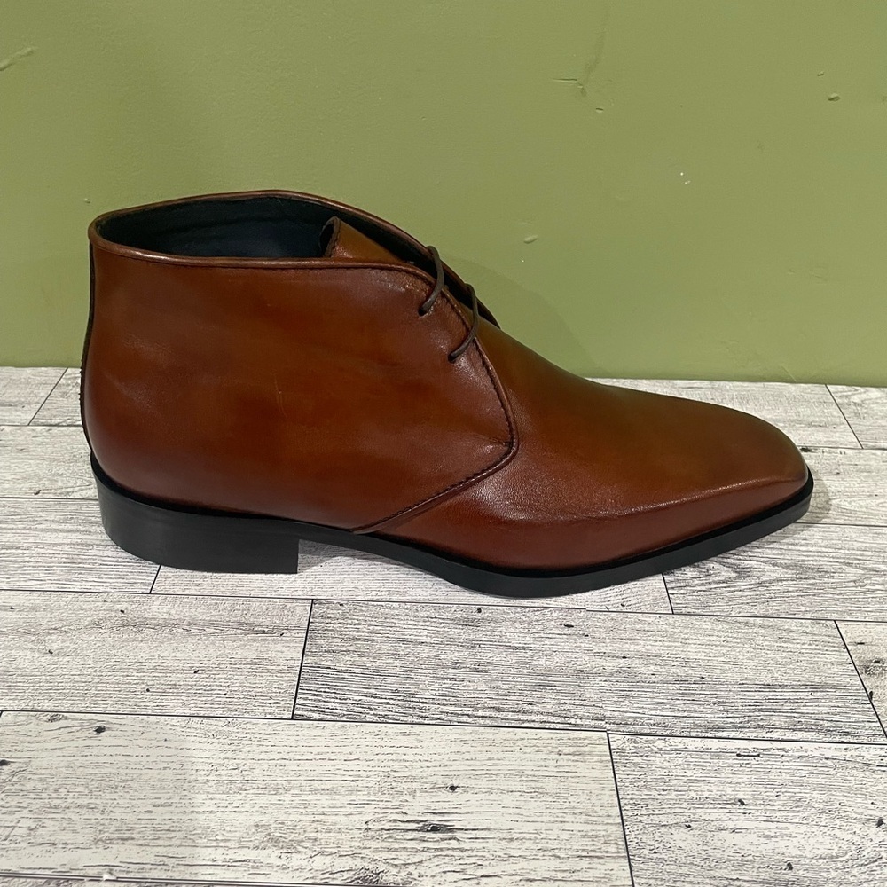 Firmani chukka ankle boot Men's cognac Leather calf Shoes Oxford - Picture 2 of 5